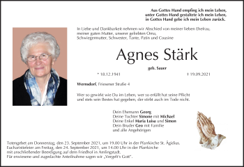 Anzeige von Agnes Stärk von MGO
