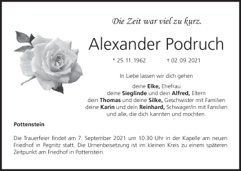 Anzeige von Alexander Podruch von MGO
