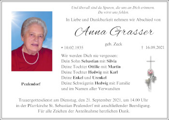 Anzeige von Anna Grasser von MGO