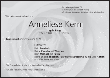 Anzeige von Anneliese Kern von MGO