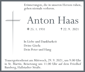 Anzeige von Anton Haas von MGO