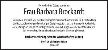 Anzeige von Barbara Brockardt von MGO