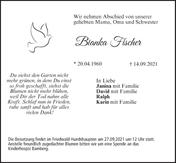 Anzeige von Bianka Fischer von MGO