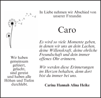 Anzeige von Caro  von MGO