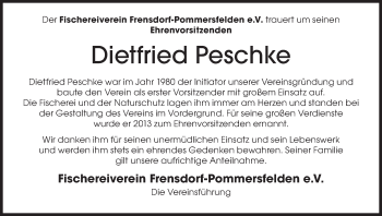 Anzeige von Dietfried Peschke von MGO