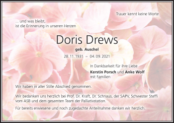 Anzeige von Doris Drews von MGO