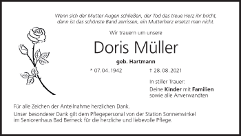 Anzeige von Doris Müller von MGO