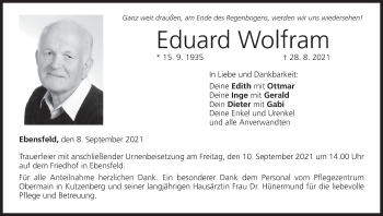 Anzeige von Eduard Wolfram von MGO