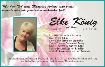 Anzeige von Elke König von MGO