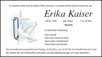 Anzeige von Erika Kaiser von MGO