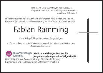 Anzeige von Fabian Ramming von MGO