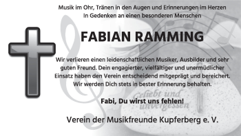 Anzeige von Fabian Ramming von MGO