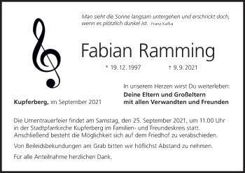 Anzeige von Fabian Ramming von MGO