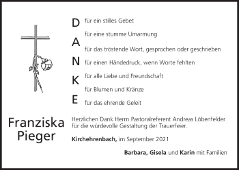 Anzeige von Franziska Pieger von MGO