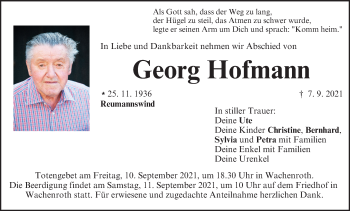 Anzeige von Georg Hofmann von MGO
