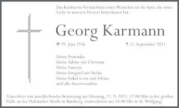 Anzeige von Georg Karmann von MGO