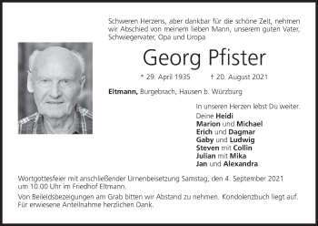 Anzeige von Georg Pfister von MGO