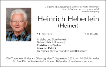 Anzeige von Heinrich Heberlein von MGO