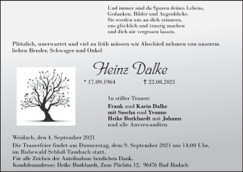 Anzeige von Heinz Dalke von MGO