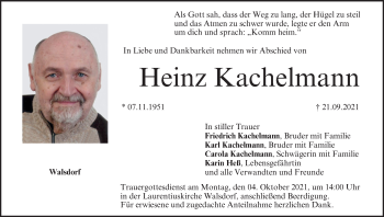 Anzeige von Heinz Kachelmann von MGO
