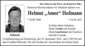 Anzeige von Helmut Hofmann von MGO