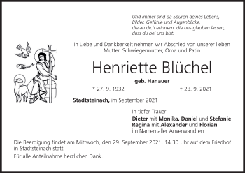 Anzeige von Henriette Blüchel von MGO