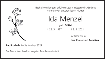 Anzeige von Ida Menzel von MGO