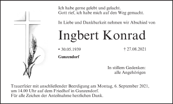 Anzeige von Ingbert Konrad von MGO