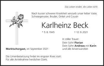 Anzeige von Karlheinz Beck von MGO