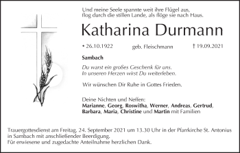 Anzeige von Katharina Durmann von MGO