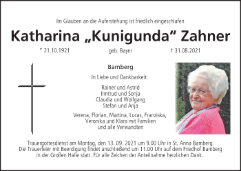 Anzeige von Katharina Zahner von MGO