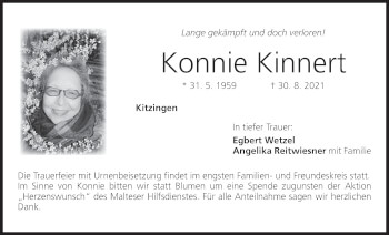 Anzeige von Konnie Kinnert von MGO