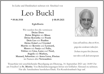 Anzeige von Leo Buckl von MGO