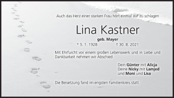 Anzeige von Lina Kastner von MGO