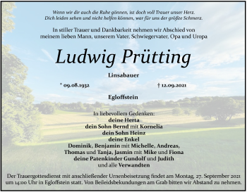 Anzeige von Ludwig Prütting von MGO