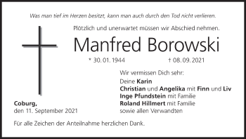 Anzeige von Manfred Borowski von MGO