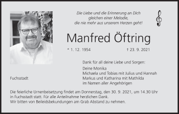 Anzeige von Manfred Öftring von MGO