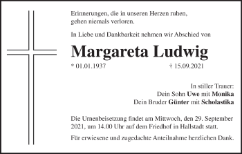 Anzeige von Margareta Ludwig von MGO