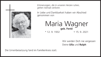 Anzeige von Maria Wagner von MGO