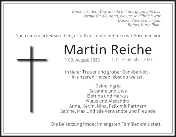 Anzeige von Martin Reiche von MGO