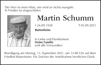 Anzeige von Martin Schumm von MGO