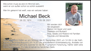 Anzeige von Michael Beck von MGO
