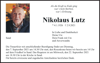 Anzeige von Nikolaus Lutz von MGO