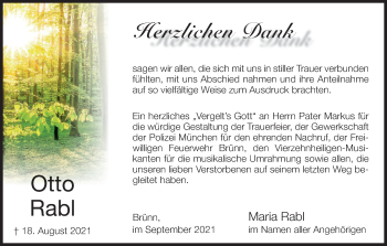 Anzeige von Otto Rabl von MGO