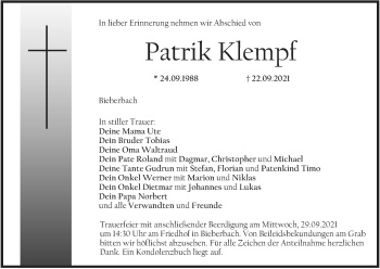 Anzeige von Patrik Klempf von MGO