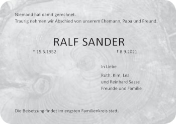 Anzeige von Ralf Sander von MGO