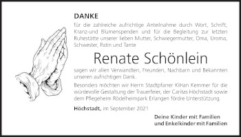 Anzeige von Renate Schönlein von MGO