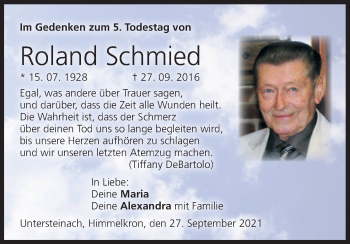 Anzeige von Roland Schmied von MGO