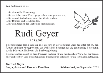 Anzeige von Rudi Geyer von MGO
