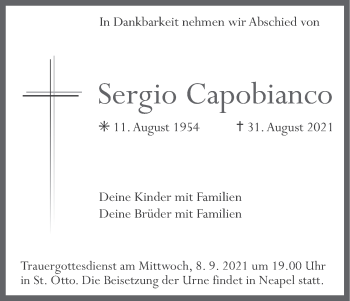 Anzeige von Sergio Capobianco von MGO